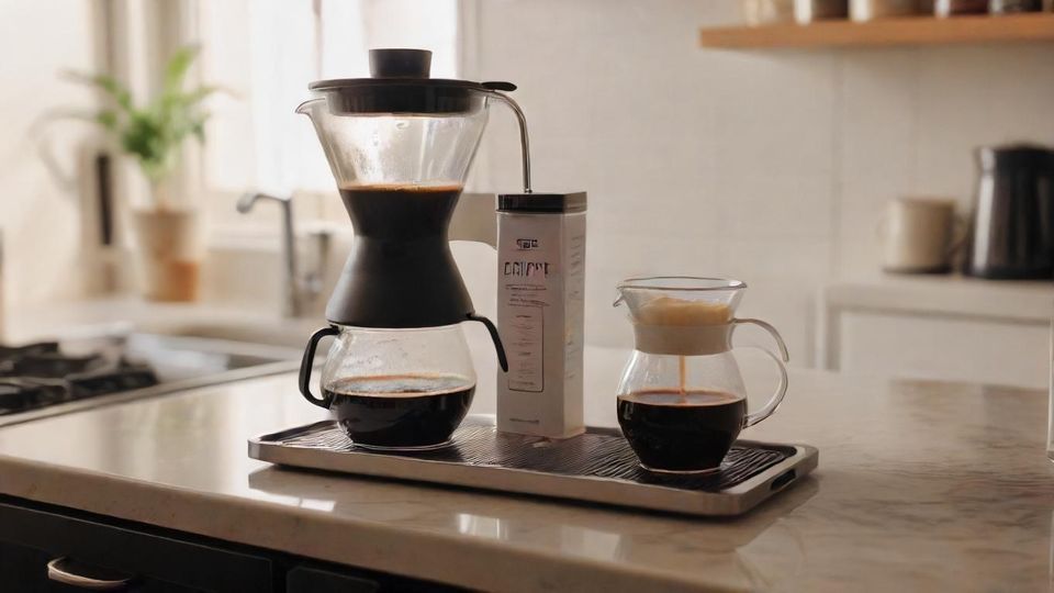 おしゃれなハンドドリップコーヒーのセットと映画のチケット